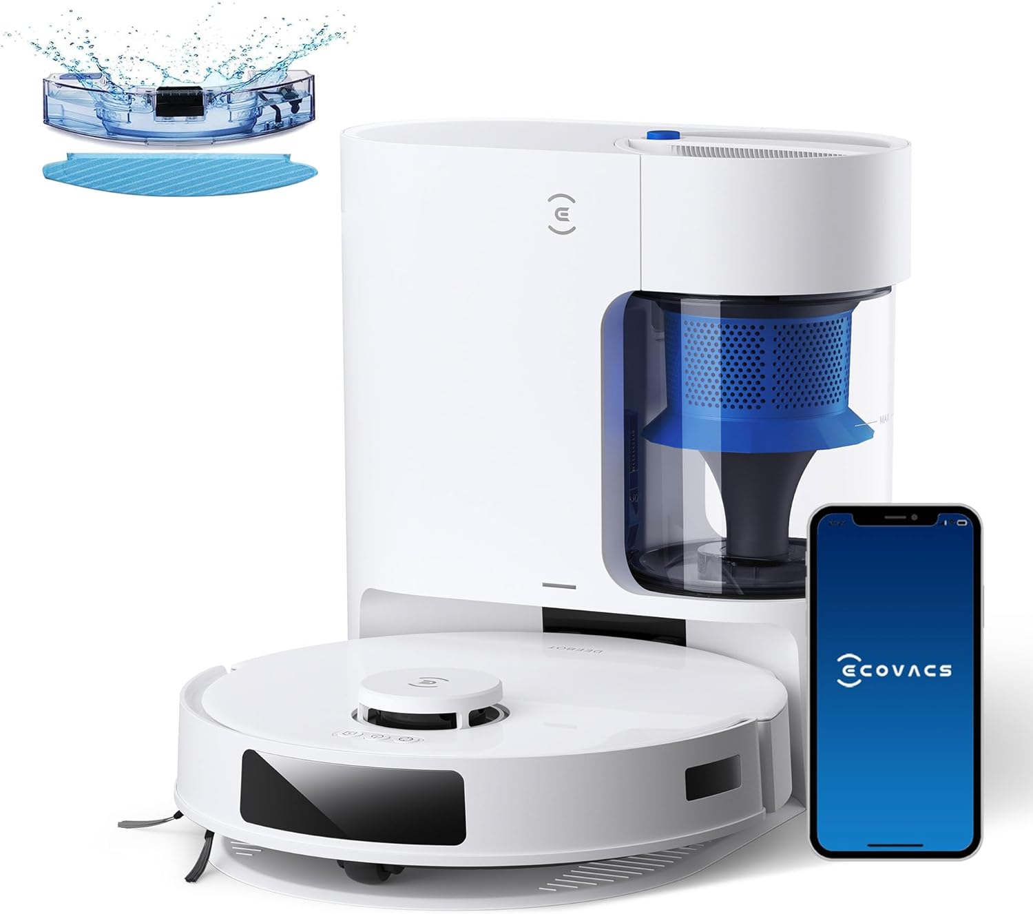 ECOVACS DEEBOT N20 Plus con base de vaciado y mopa