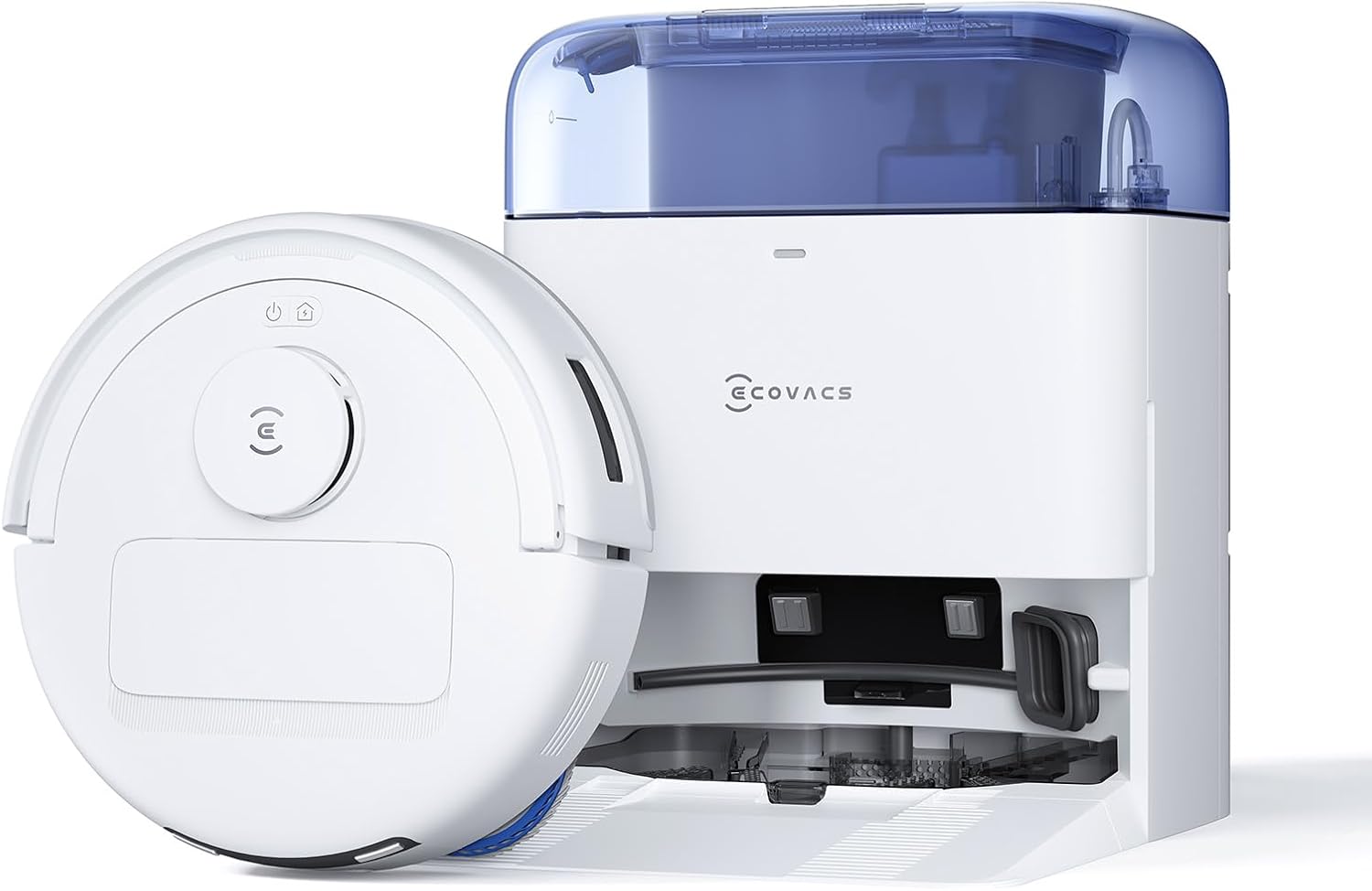 Mejores Robots Aspiradores Destacados 2025 ECOVACS DEEBOT Mini con base de vaciado, compacto